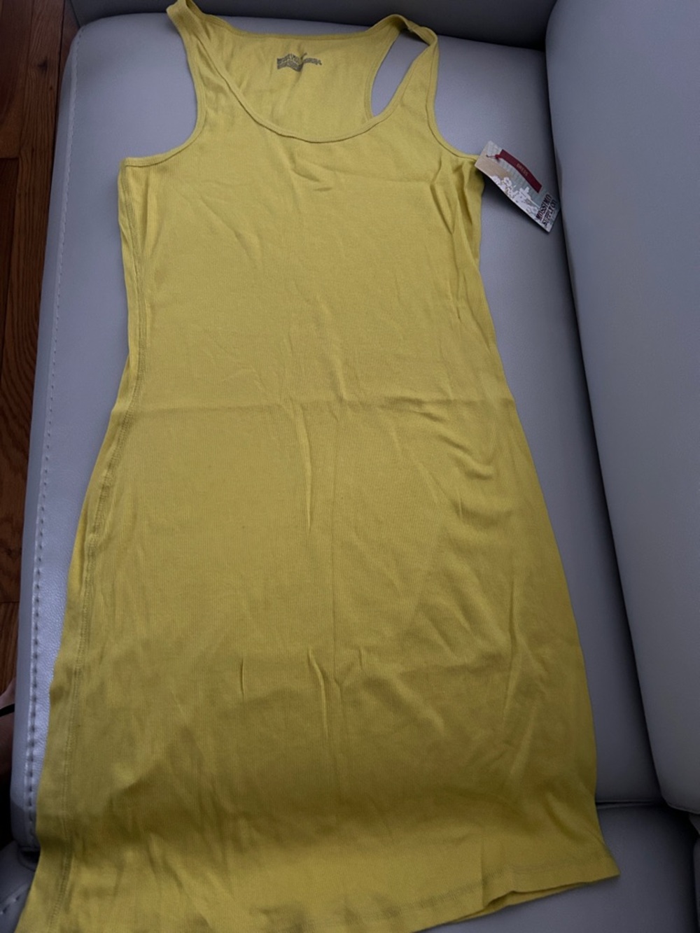 Mossimo Supply Co NWT Yellow Ribbed Tank Dress